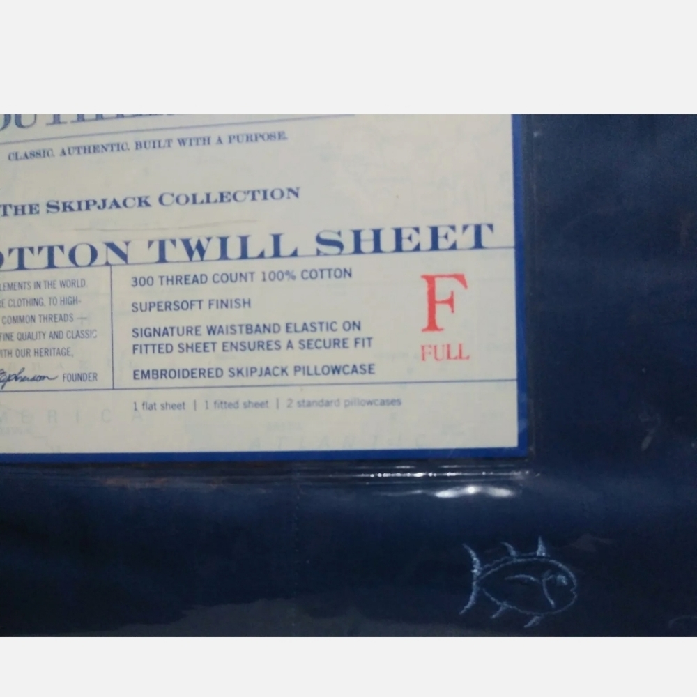 New Southern Tide Full size sheet set Blue - Picture 2 of 6